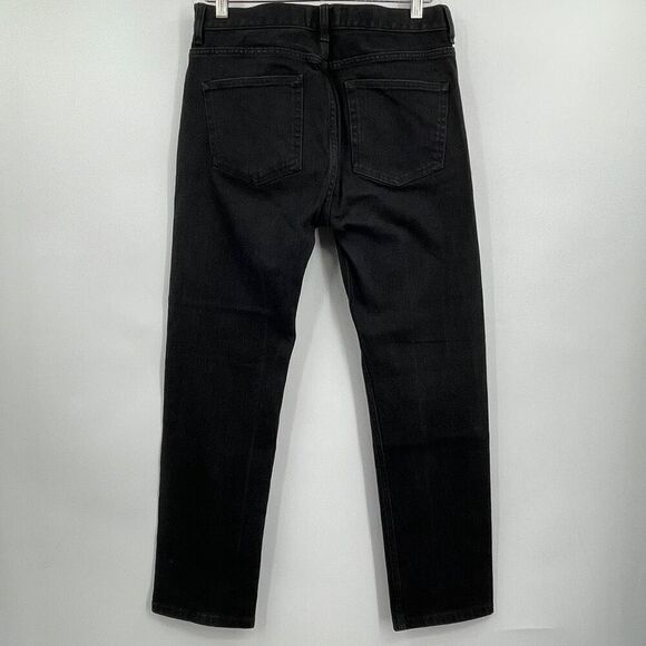 Everlane Black High Rise Straight Leg Cropped Ankle Denim Jeans Size 28 - Picture 4 of 6